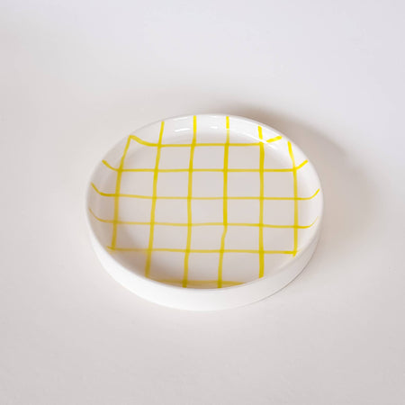 Petite assiette Grid spiaggia jaune