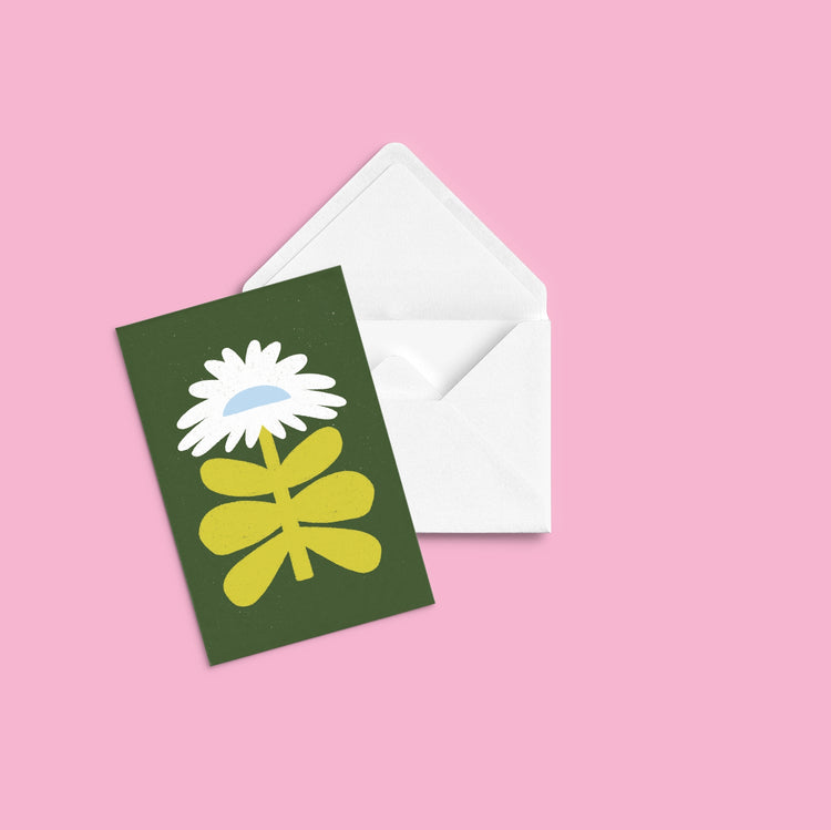 Mini carte de vœux Marguerite