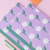 Happy Flowers - Floral - Notebooks - Notepad - Planners