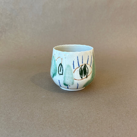 Large abstract ceramic mug no.143 