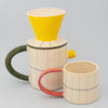Ensemble carafe et percolateur à motif carreaux