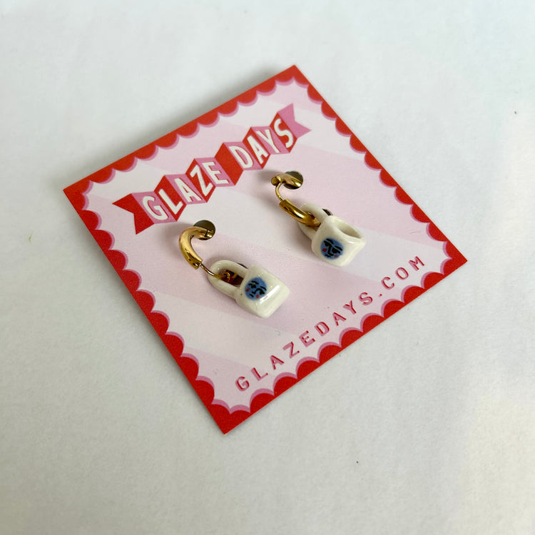 Boucles d'oreilles en porcelaine Petites Tasses