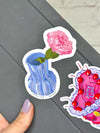Autocollant Vase & Flower