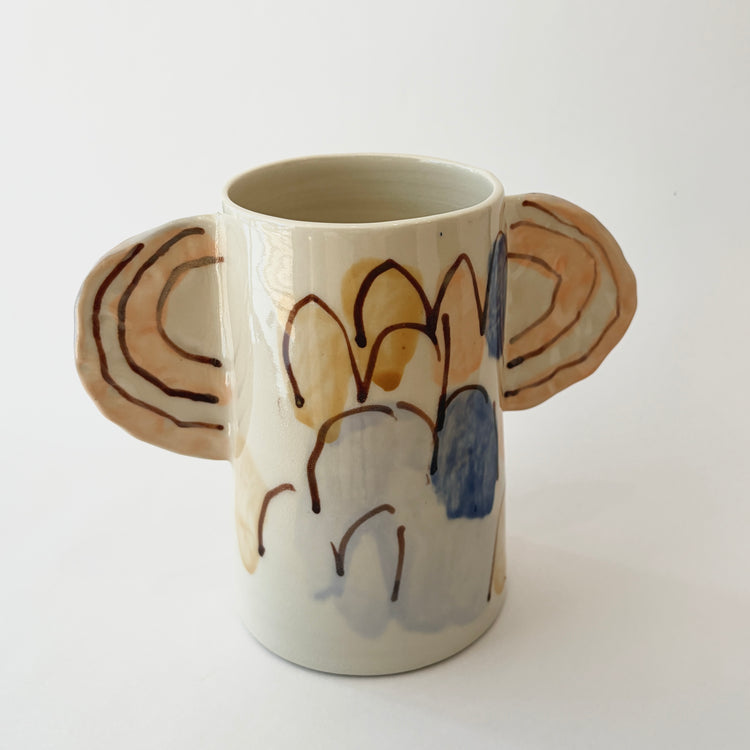 Vase à oreilles écailles