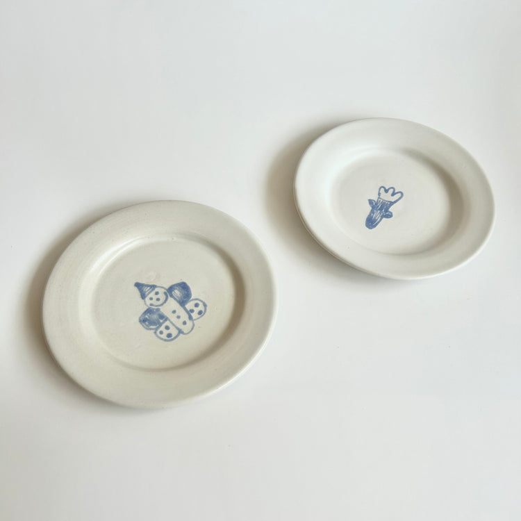 Petite assiette satinée Papillons & Tulipes [modèles variés]