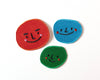 Ensemble de 3 patchs thermocollants Visages souriants