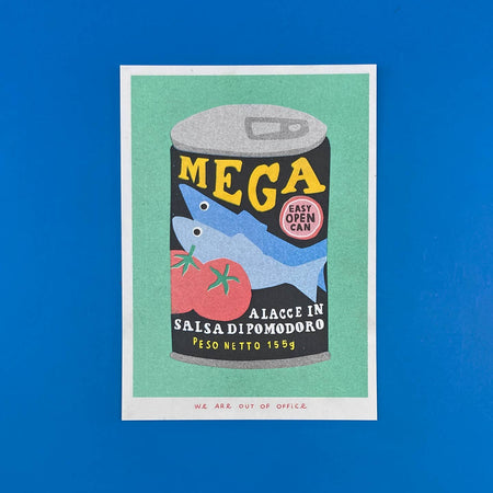 Affichette risographie 'Can Mega Sardines'