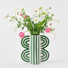 Large green Butterfly ceramic vase