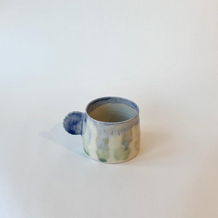 Tasse anse oreille bleue