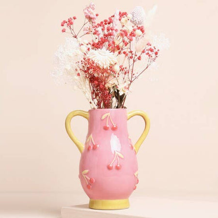 Vase en céramique Cerises