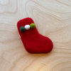 Felted Wool Christmas Stocking Ornament [Various Colors] 