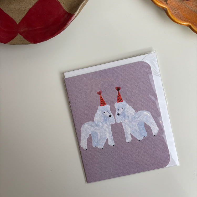 Carte de souhait Chien miroir