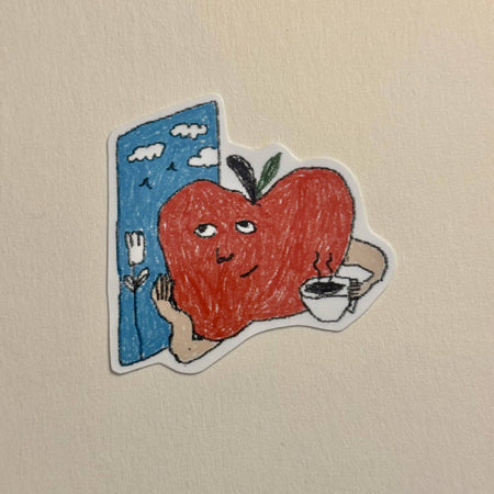 Autocollant Pomme Rêveuse