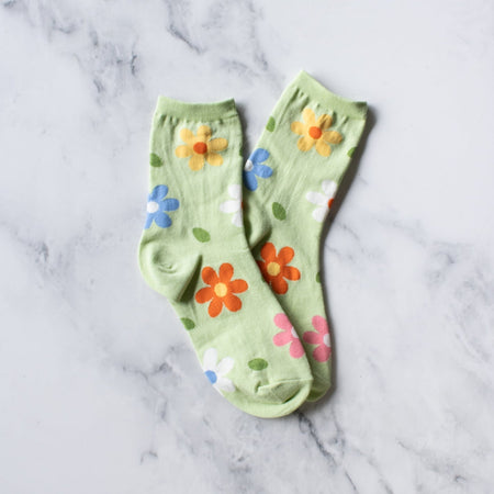 Floral socks [varied colors] 