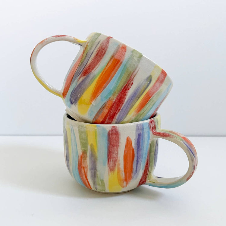 Tasse en céramique traits Arc-en-ciel