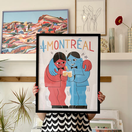 Affiche 'I’ll drink to ça' encadrée [tel quel]