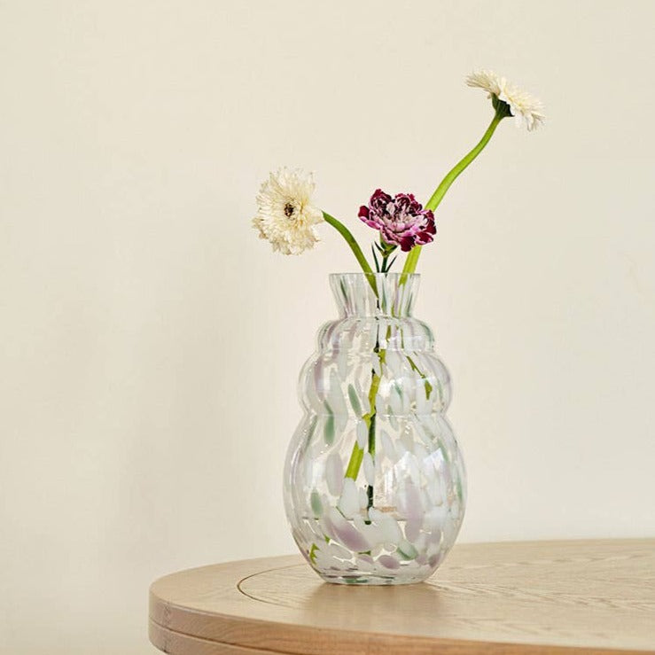 Vase Lavender en verre soufflé