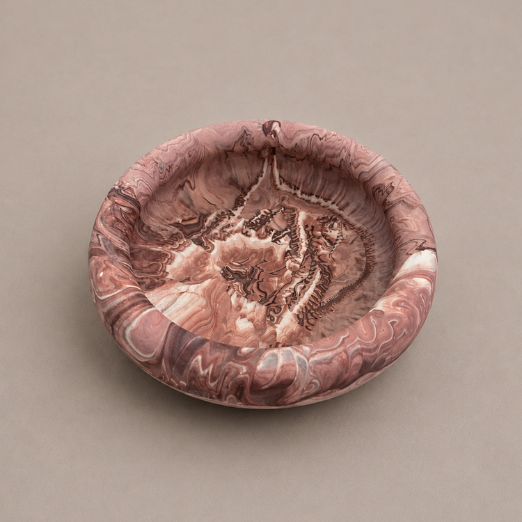 Bol moyen aubergine en jesmonite