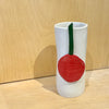 Vase en porcelaine Simple Cerise