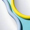 Miroir ovale brillant Waldorf Jaune