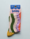 Rainbow waves socks