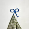 Blue Crochet Bow