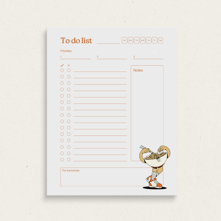Bloc-notes to-do Ramen