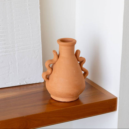Terracotta ceramic vase