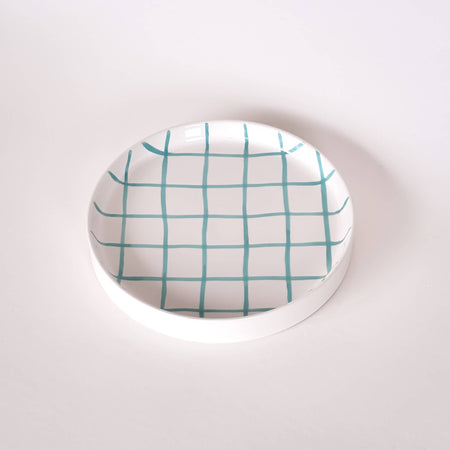 Petite assiette Grid amalfi menthe