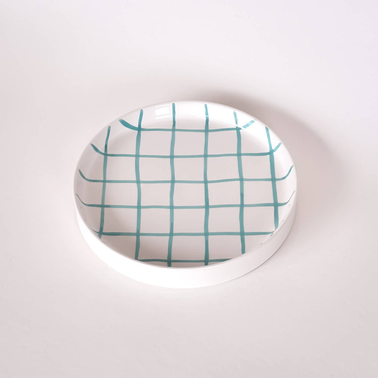 Petite assiette Grid amalfi menthe