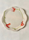 Assiette florale tangerine et rose [formats variés]