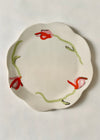 Assiette florale tangerine et rose [formats variés]