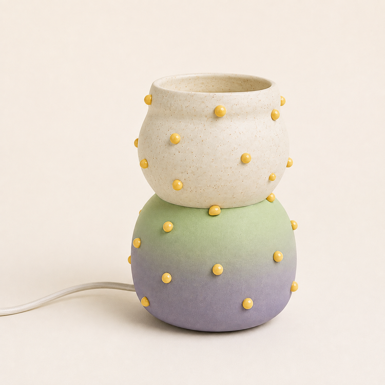 Lampe de table à pois en céramique