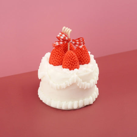 Strawberry Cake Candle