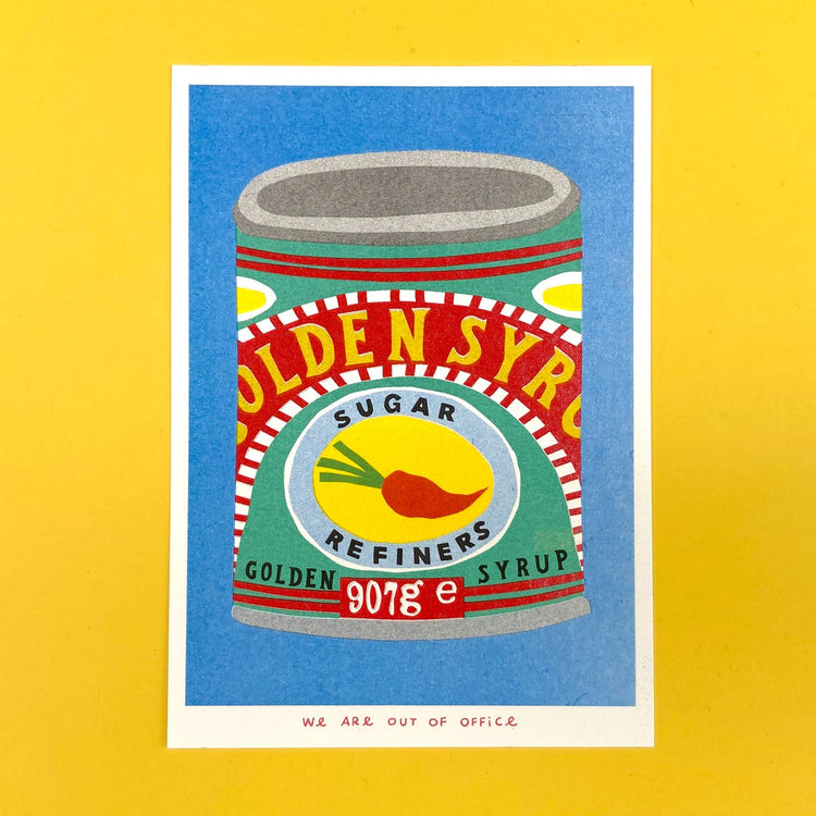 Affichette risographie 'Can of Golden Syrup'