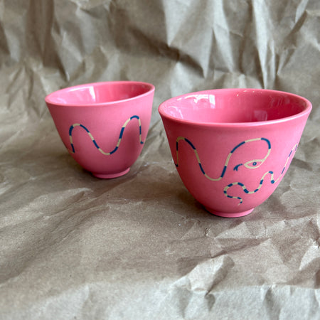Petit gobelet serpent rose