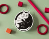 Autocollant Chats Yin Yang