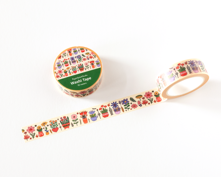 Ruban Washi Pots de Fleurs
