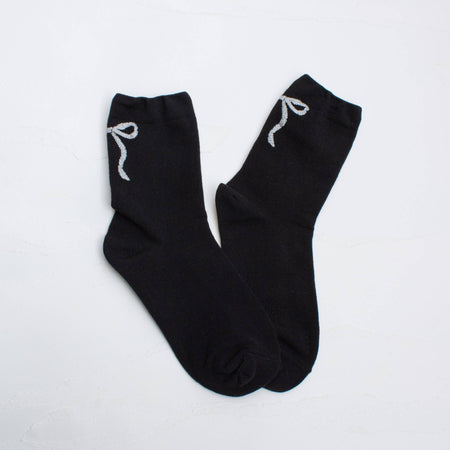 Black socks with silver buckle