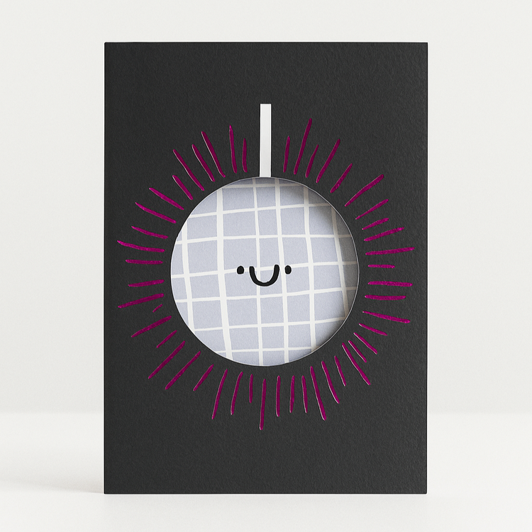 Carte de souhaits Boule disco