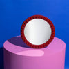 Miroir rond Peninsula rouge