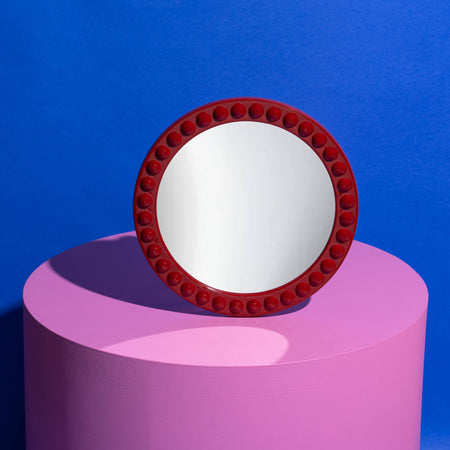 Miroir rond Peninsula rouge