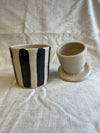 Beurrier breton rayé en céramique