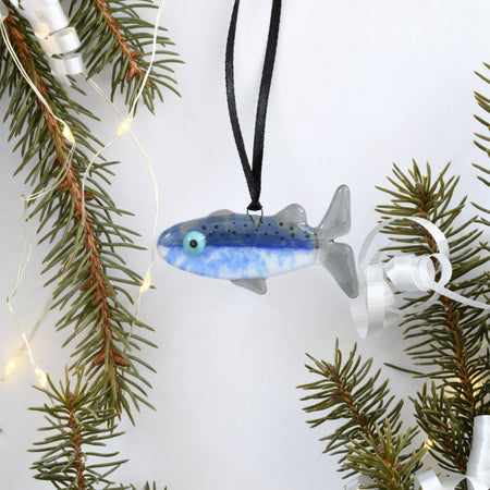 Ornement de Noël en verre Poisson