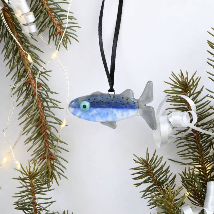 Ornement de Noël en verre Poisson