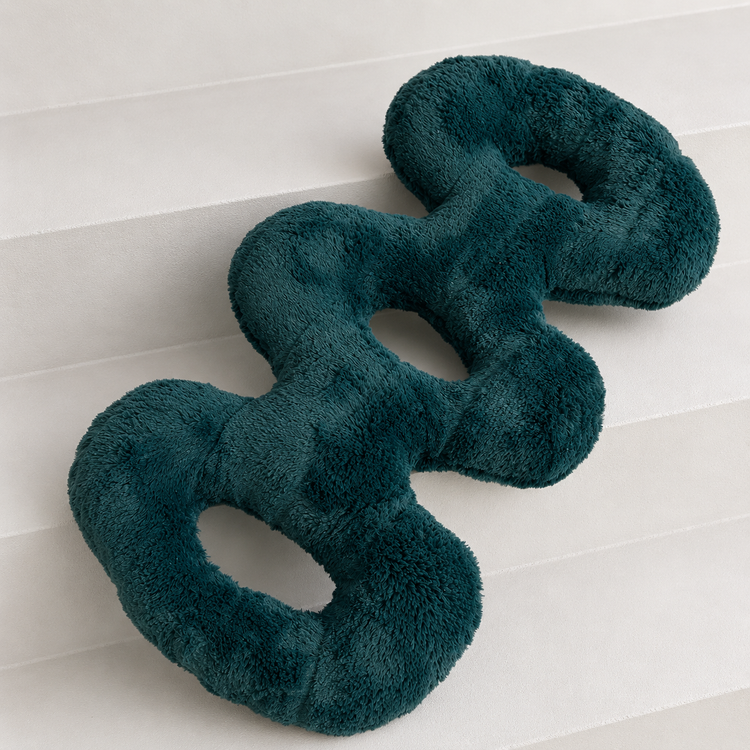 Coussin géant vert à 3 trous