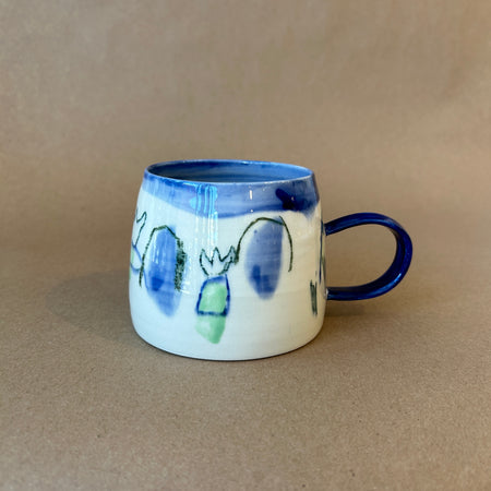 Large abstract ceramic mug no.143 