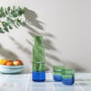 Carafe or two-tone glasses Blue &amp; Green 
