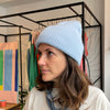 Tuque en laine Angora bleu ciel