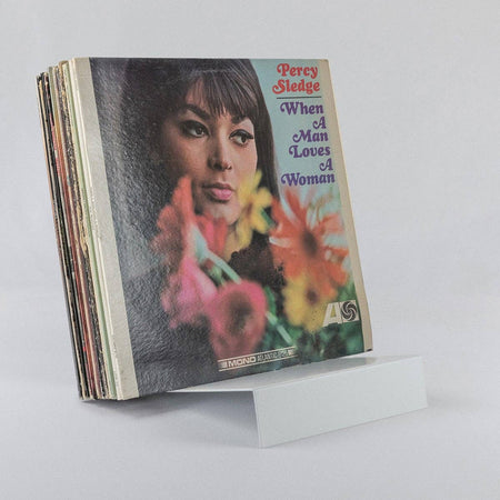 Support LP à livres ou disques blanc